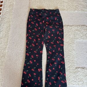 We The Free Black Cherry Print Boot Cut Jeans